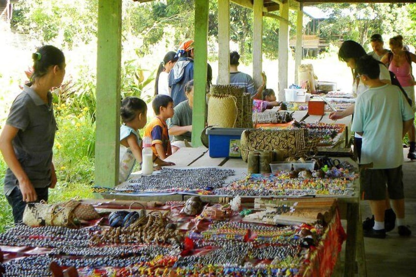A market stall with colorful beads and trinkets. 2