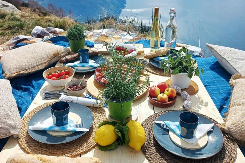 Exclusive Picnic in the Foothills of the Alps with the Lake Views 2
