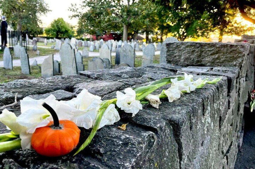 View of the Old Burial Point Cemetery from the Witch Trial Memorial 2