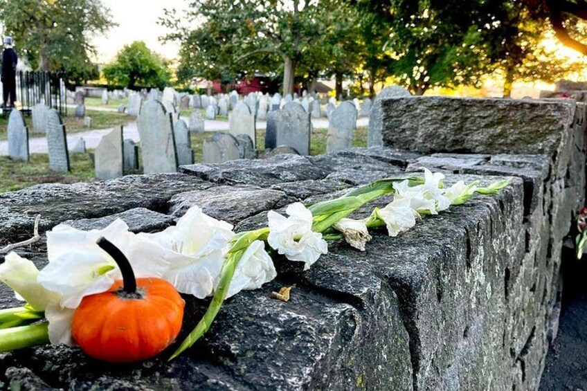 View of the Old Burial Point Cemetery from the Witch Trial Memorial 5