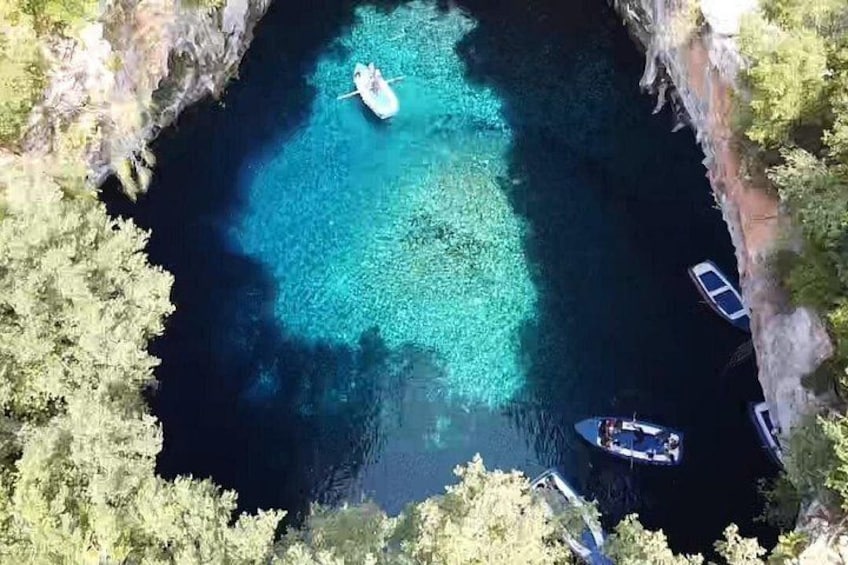 Lake Melissani from above boat ride 4
