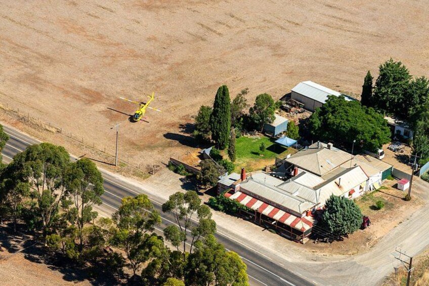 Private Helicopter to The Wheatsheaf Pub 2