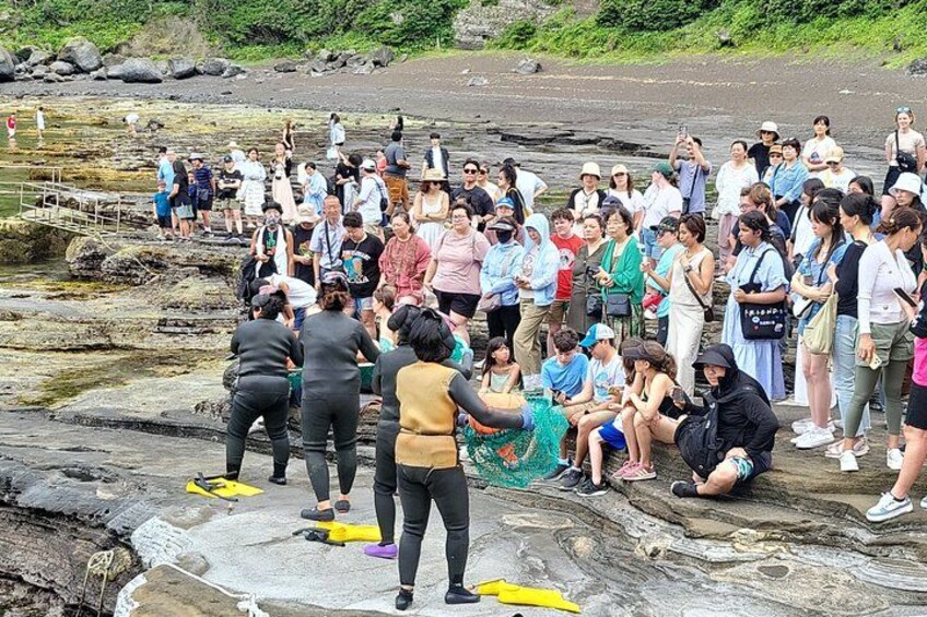 Private Tour Woman Diver Performance & stone park in Jeju Island 2