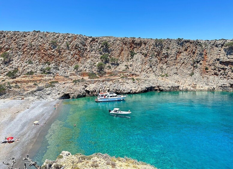 Picture 4 for Activity Chania: Menies Beach & Chironisia Bay Cruise with Snorkeling 1