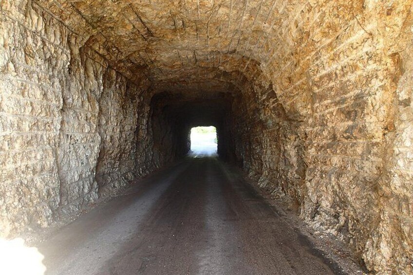 The Iron Mountain Road is the most scenic road in America! It's a winding road to the summit of Iron Mountain, passing through three tunnels! 2