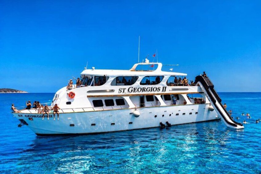 Protaras Turtle LUX Yacht with Slide, Optional BBQ & Transfers 1