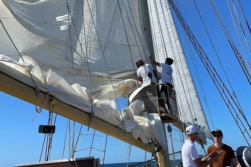 Sailors putting the sails up 3