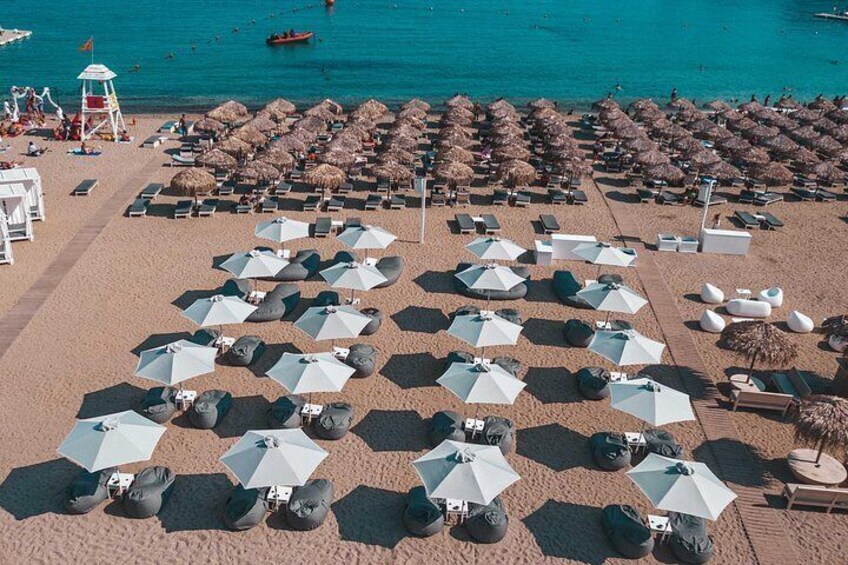 Super Paradise Beach Mykonos Seaside Sunbed (1st row) 2
