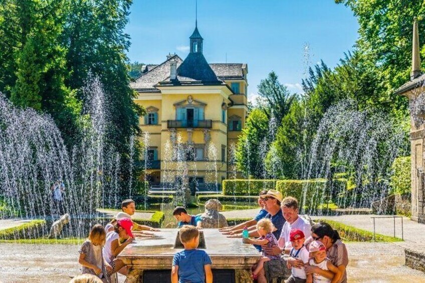 Hellbrunn Palace is a Mannerist pleasure palace from the early 17th century with well-known trick fountains in the palace garden 