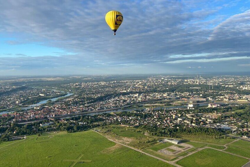 Hot air balloon flight over Vilnius or Trakai in Lithuania