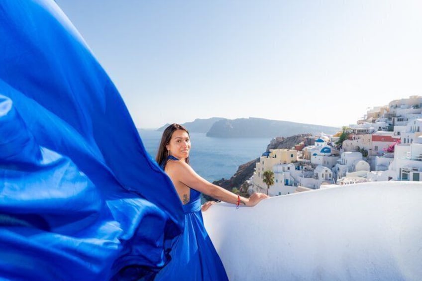 Flying Dress Photoshoot Santorini & Videos 3