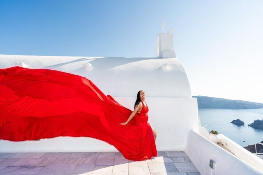 Flying Dress Photoshoot Santorini & Videos 4