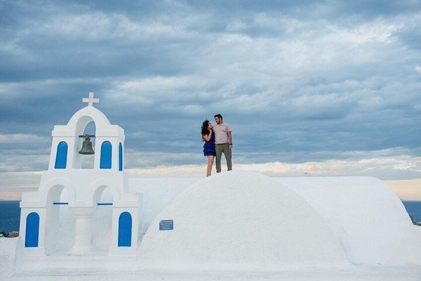 Blue Dome entry - Oia Flying Dress Photoshoot Santorini 2