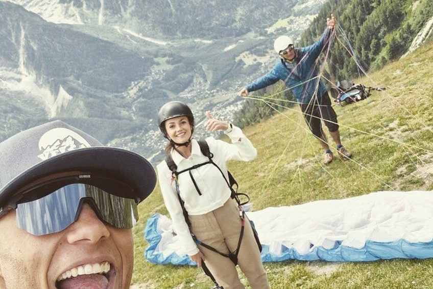 Nicoline exited for her first flight in Chamonix! 4