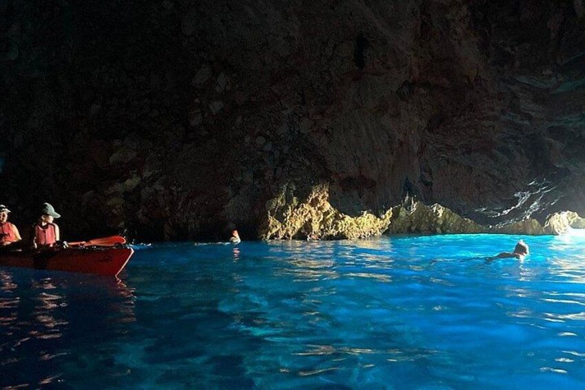Kayak Trip to Hidden blue Cave, with lunch & fruits. 3
