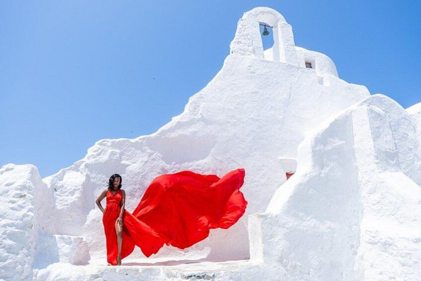 Mykonos Flying Dress Photoshoot 1