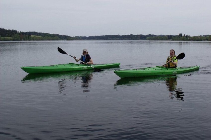 Private canoe and kayak tour over the Rottach reservoir 2