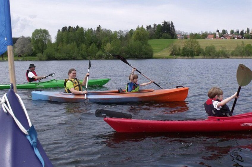 Private canoe and kayak tour over the Rottach reservoir 1