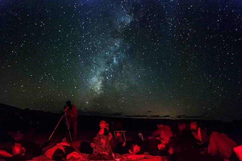 Under the red lights of and night sky 4