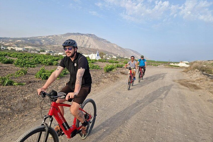 Santorini Small Group Guided E-bike Tour & Local Tomato Museum 1