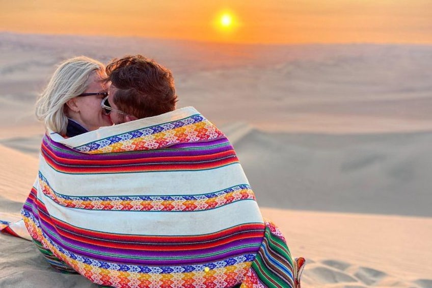 Romantic Sunset in Huacachina Desert 5