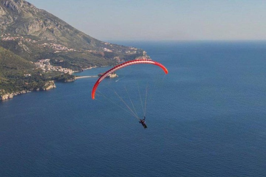 Budva: Tandem Paragliding from 2,500ft with GO2FLY team 2