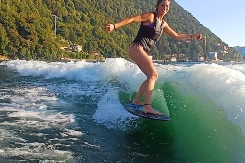 Wakeboard and Wakesurf on Lake Como with Mastercraft Boat 4