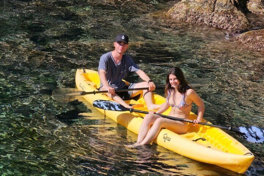 Clear Kayak excursion in Blanes