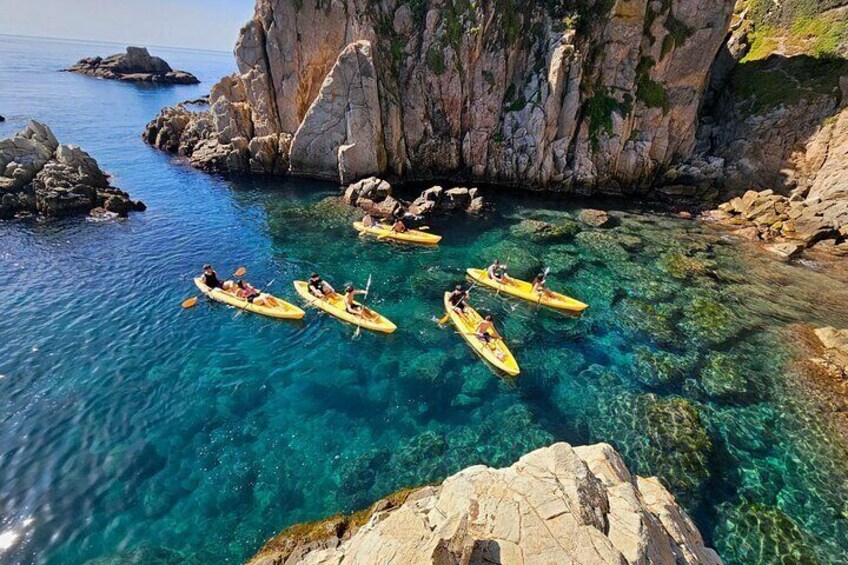 Clear Kayak excursion in Blanes