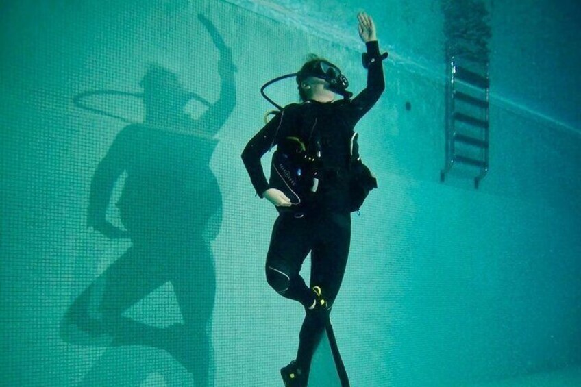 Enjoy the weightlessness under water.