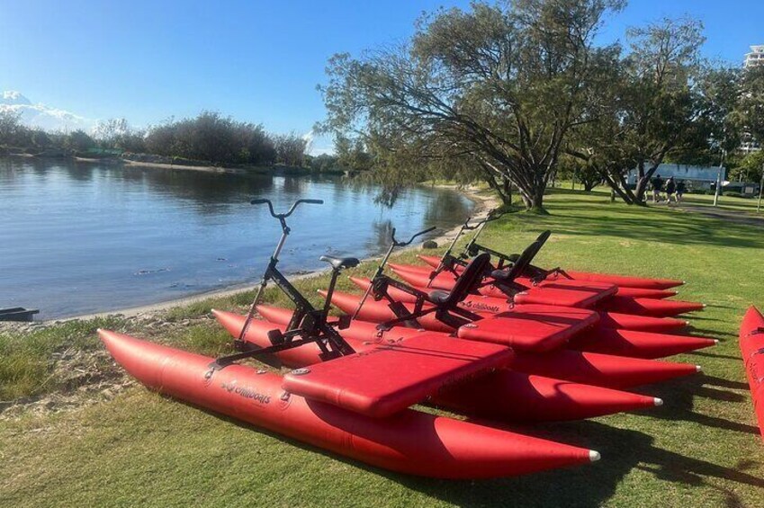 Let’s go ride a bike 
Waterbikes Pedal Glide and ride 