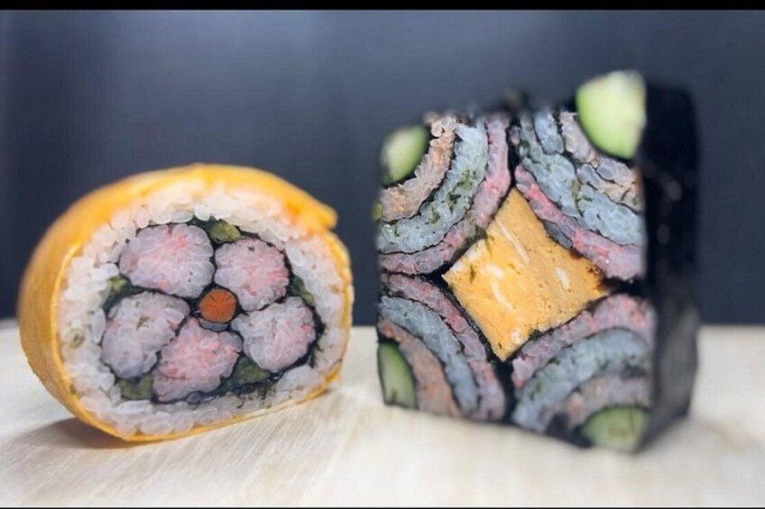 Special sushi rolls only available in Japan Making Experience 2