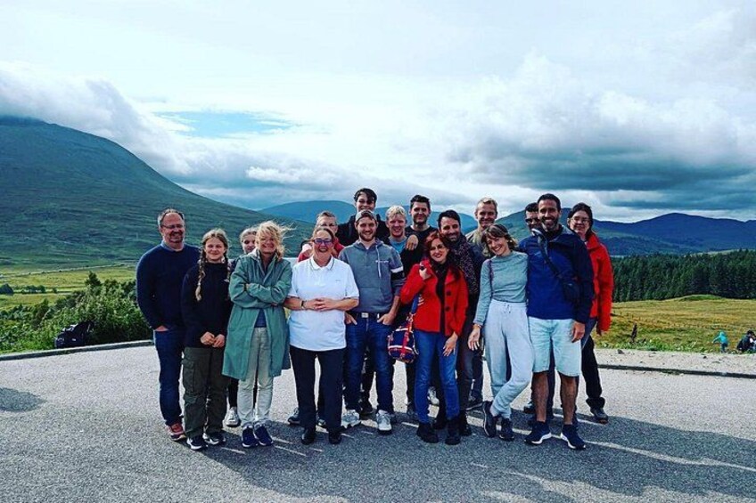 Stewart Tours Group Photo at Loch Tulla Viewpoint 2
