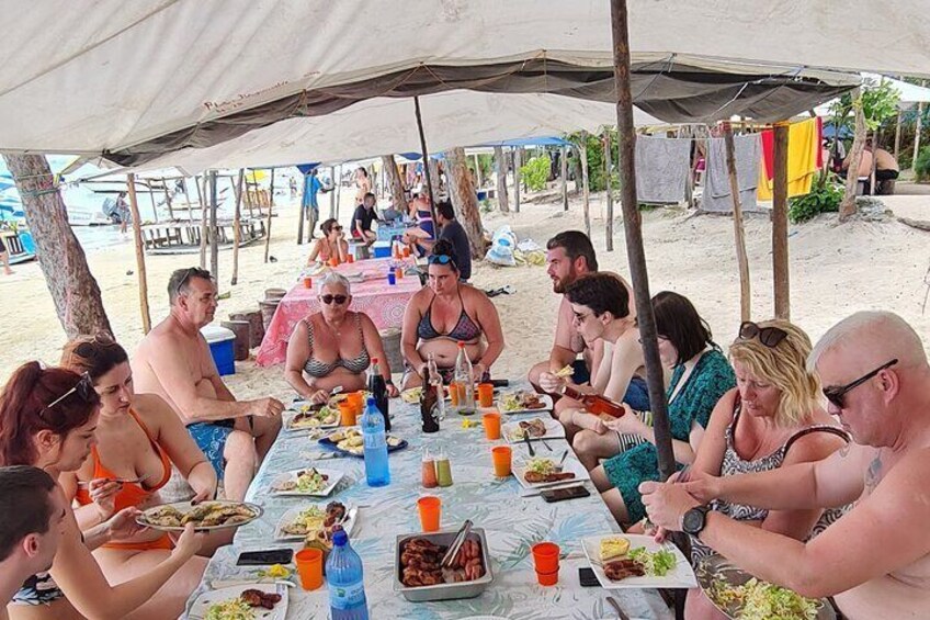 Snorkel with Dolphins, Lunch on Benitiers island, Speedboat 