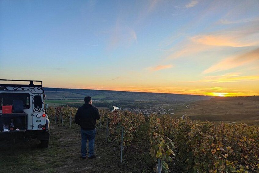 Sunset and champagne tasting in the vineyards 2