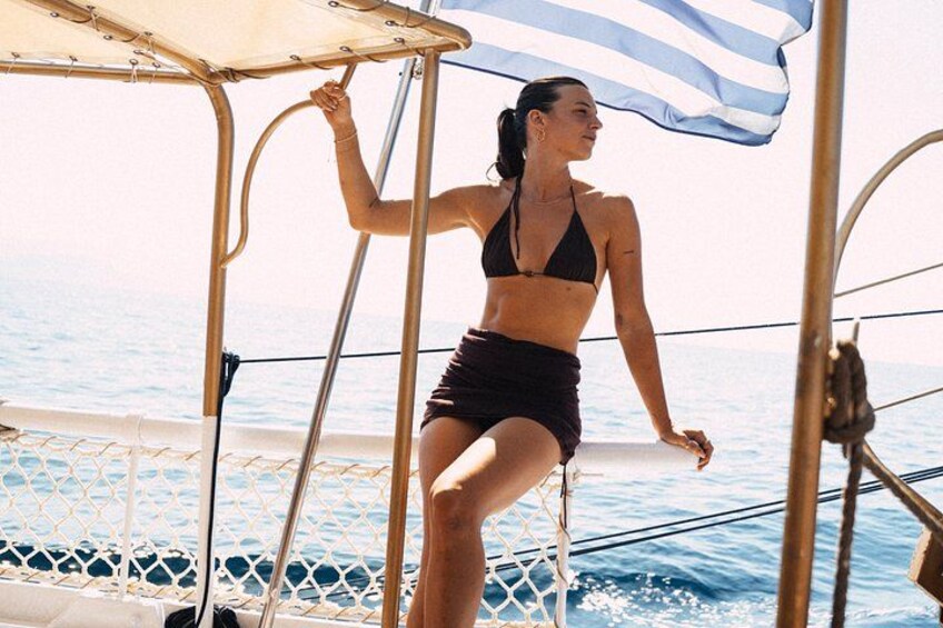 Full Day Cruise from Corfu in Classic Wooden Vessel, Swim & BBQ 2