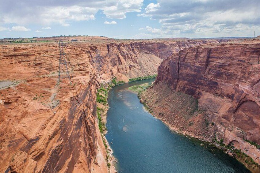 A canyon with a river running through it. 5