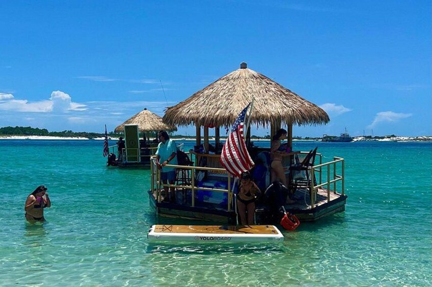 Original CRUISIN TIKIS 3 Hour Cruise, Snorkel, Swim/float Sandbar 1