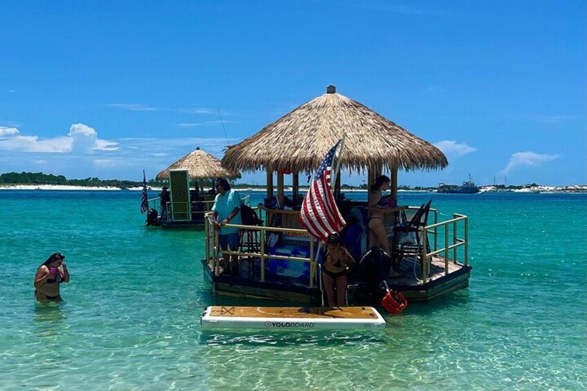 Original CRUISIN TIKIS 3 Hour Cruise, Snorkel, Swim/float Sandbar 1