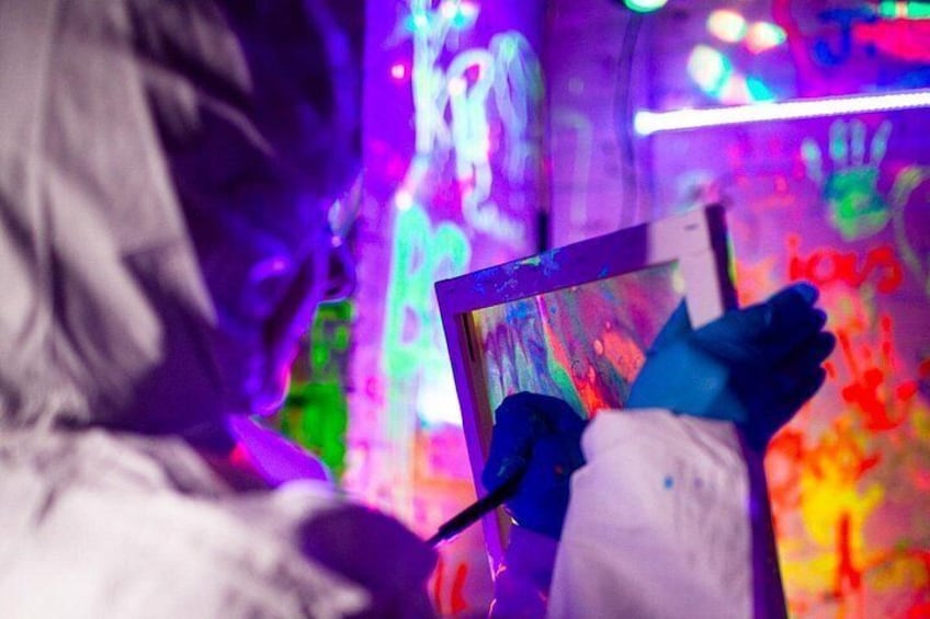 Glow in the Dark Splatter Paint Experience 2
