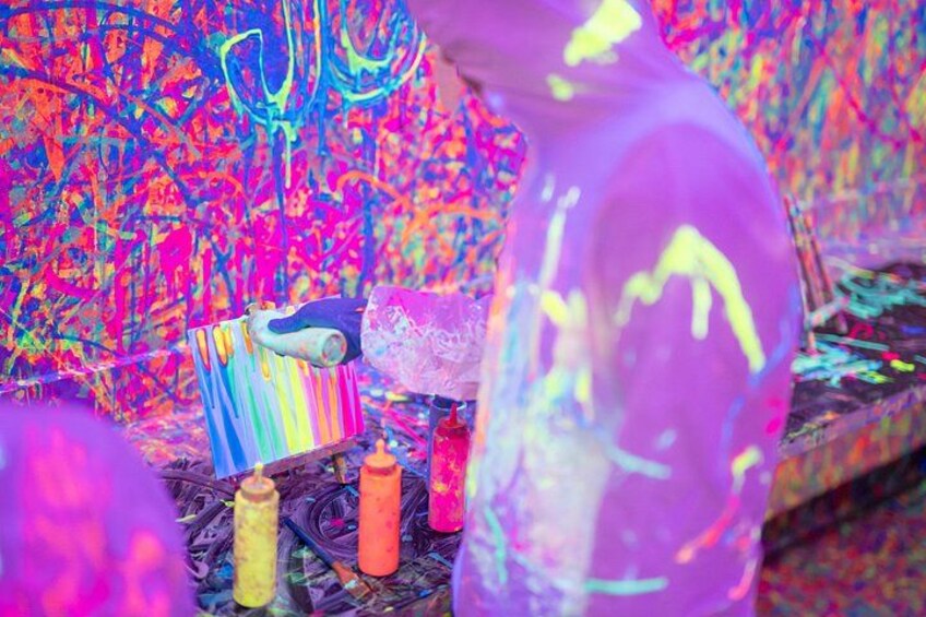 Glow in the Dark Splatter Paint Experience 2