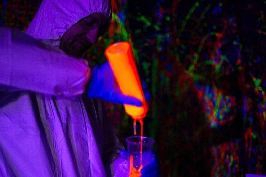 Glow in the Dark Splatter Paint Experience 4