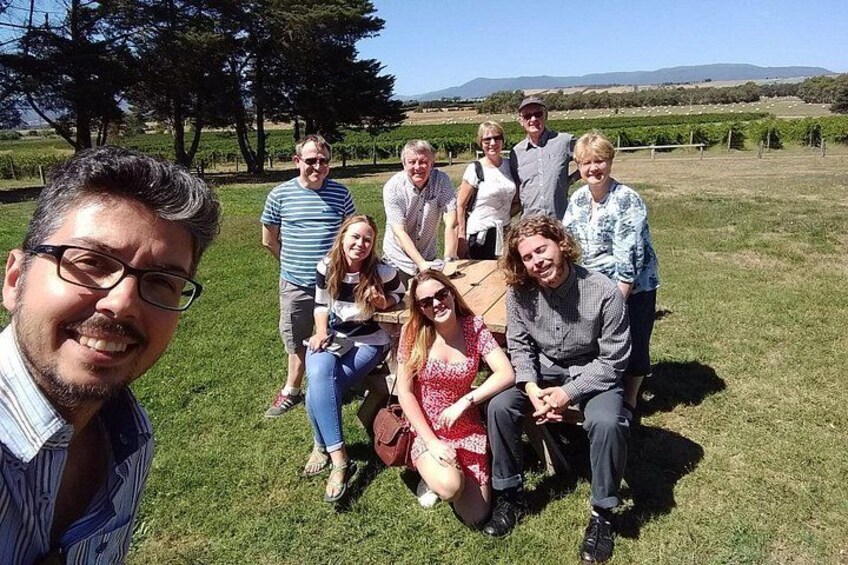 Tour group at Yering Farm 2