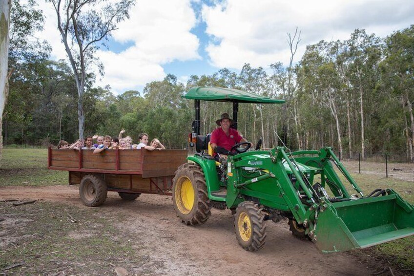 Free tractor ride around the farm for the kids