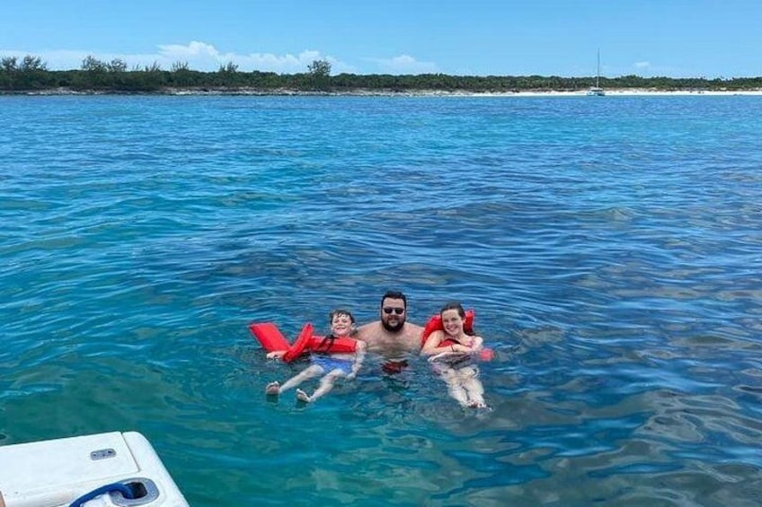 Snorkelling at pearl island one of our 3 stops . 2