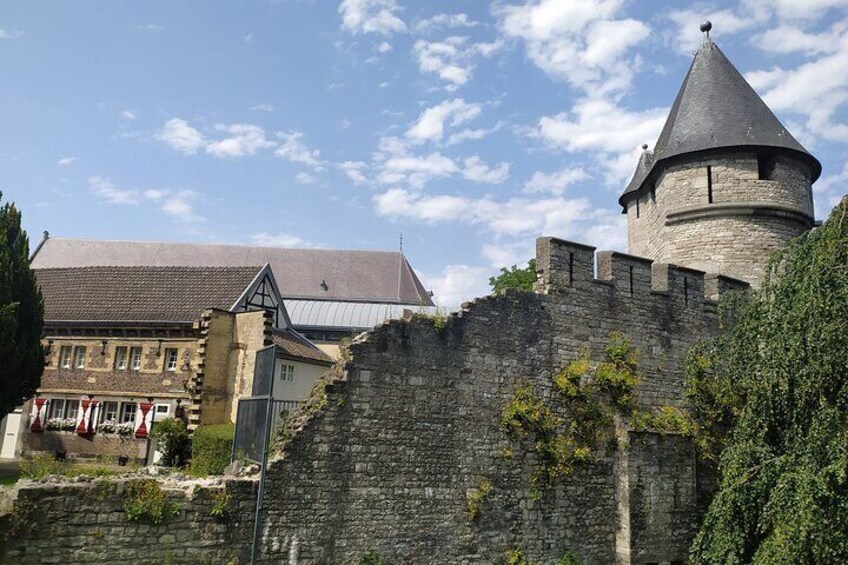 A part of the medieval walls with towers