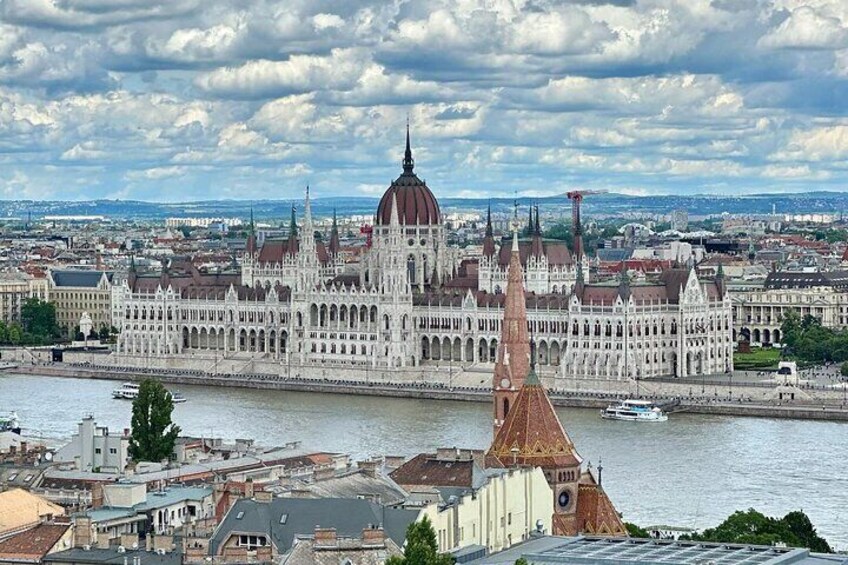 The Hungarian Parliament Building with the Danube River in the foreground. 5