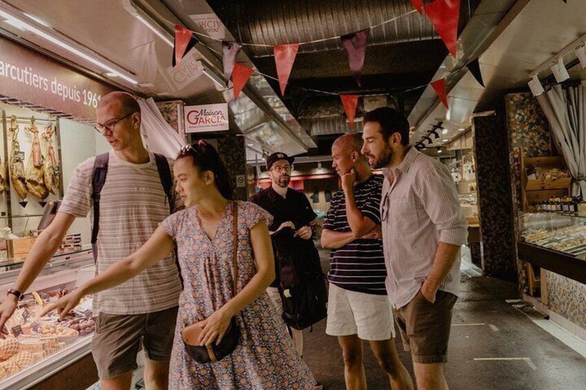 Strolling through the food market. 2