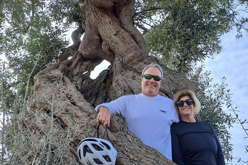 E-bike tour in Ostuni. Oil mill, Dolmen and huge olive trees 1