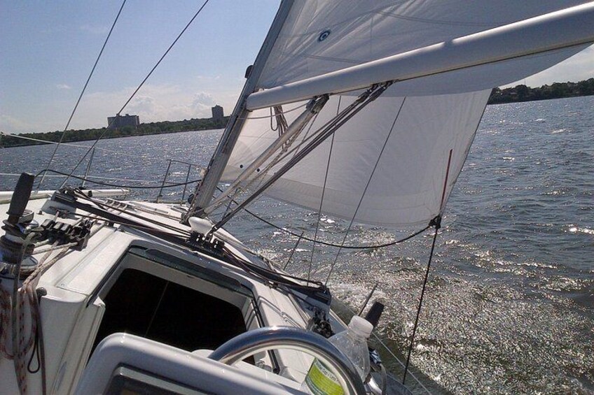 Close hauled, Beating into the wind and heeling 2